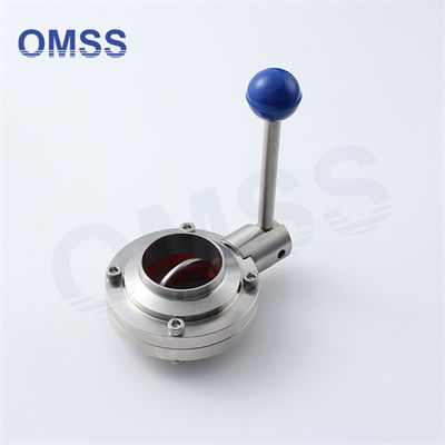 Санитарный клапан бабочки 3A SMS DIN пищевой класс SS304/316L